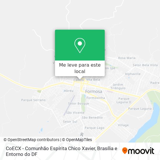 CoECX - Comunhão Espírita Chico Xavier mapa