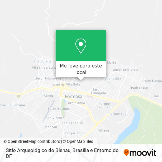 Sítio Arqueológico do Bisnau mapa