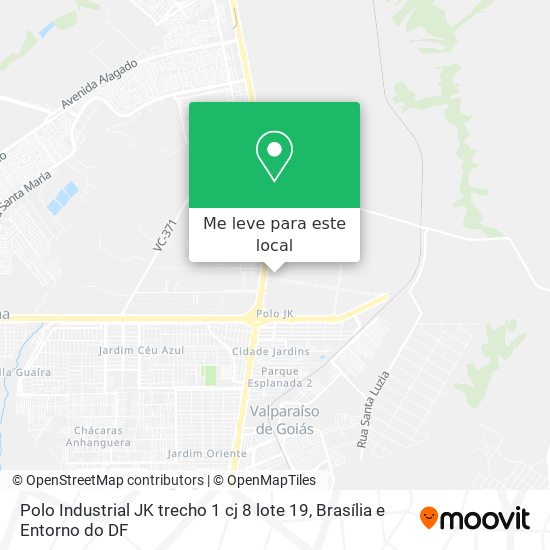 Polo Industrial JK trecho 1 cj 8 lote 19 mapa