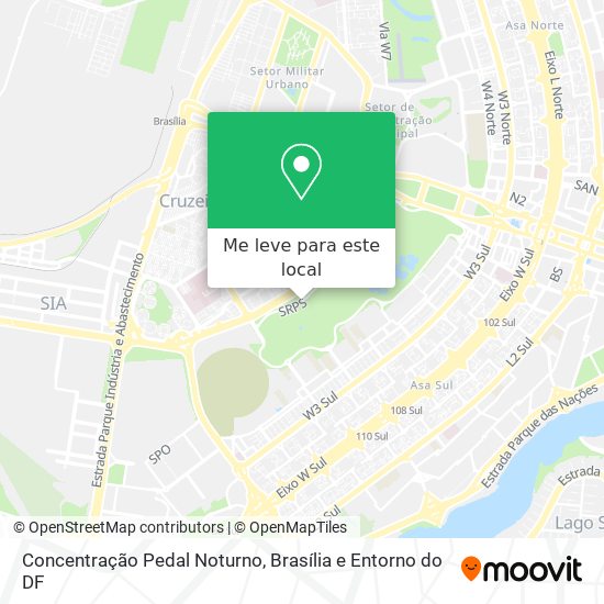 Concentração Pedal Noturno mapa