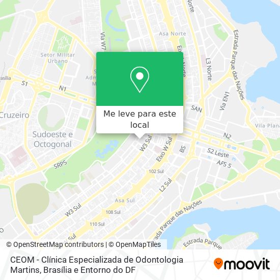 CEOM - Clínica Especializada de Odontologia Martins mapa
