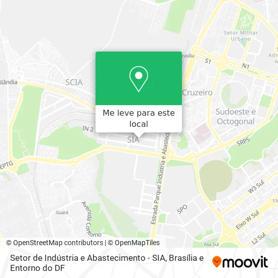 Setor de Indústria e Abastecimento - SIA mapa
