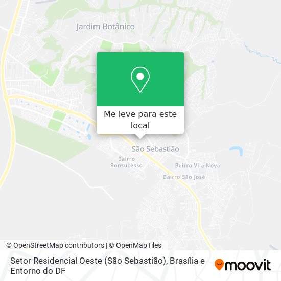 Setor Residencial Oeste (São Sebastião) mapa