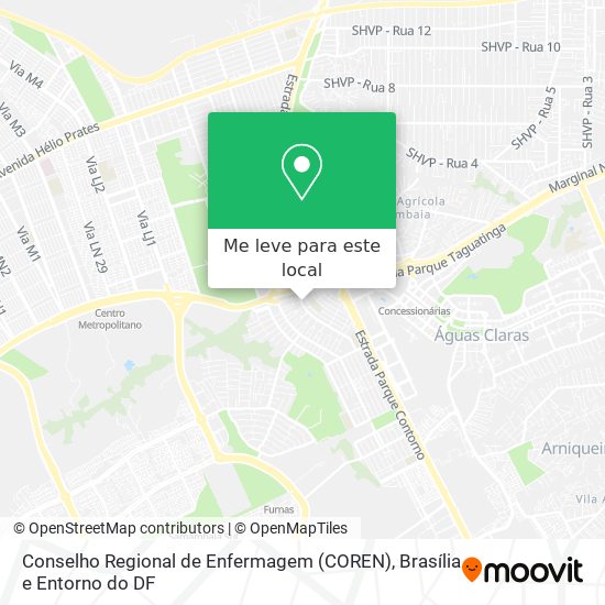 Conselho Regional de Enfermagem (COREN) mapa