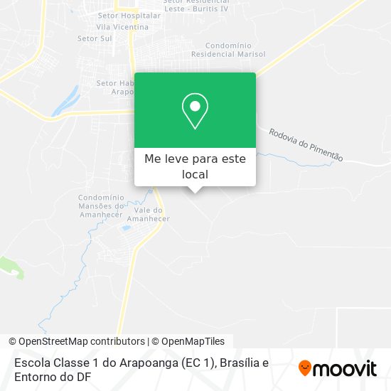 Escola Classe 1 do Arapoanga (EC 1) mapa