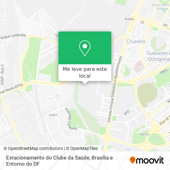 Estacionamento do Clube da Saúde mapa
