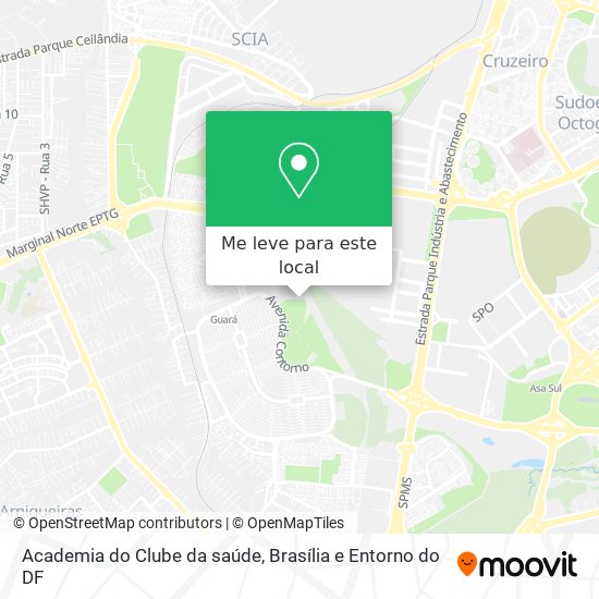 Academia do Clube da saúde mapa