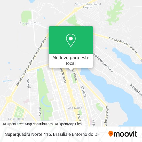 Superquadra Norte 415 mapa