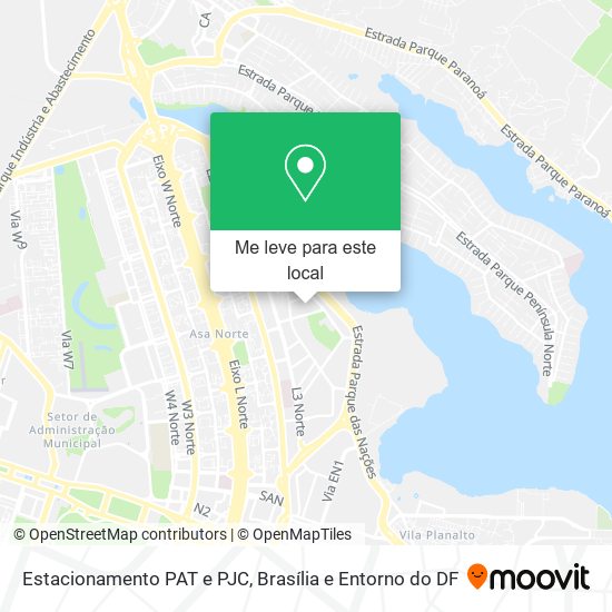 Estacionamento PAT e PJC mapa