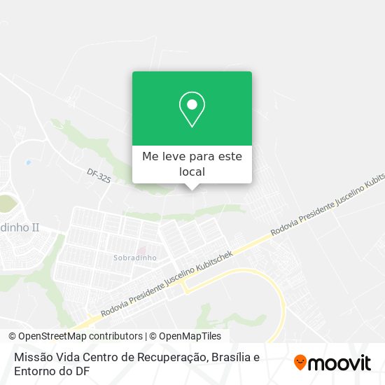 Missão Vida Centro de Recuperação mapa