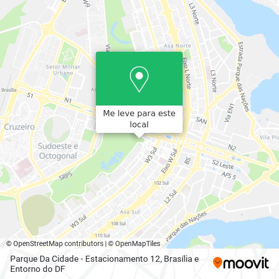 Parque Da Cidade - Estacionamento 12 mapa