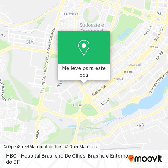 HBO - Hospital Brasileiro De Olhos mapa