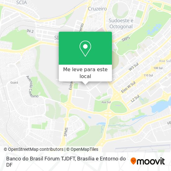 Banco do Brasil Fórum TJDFT mapa