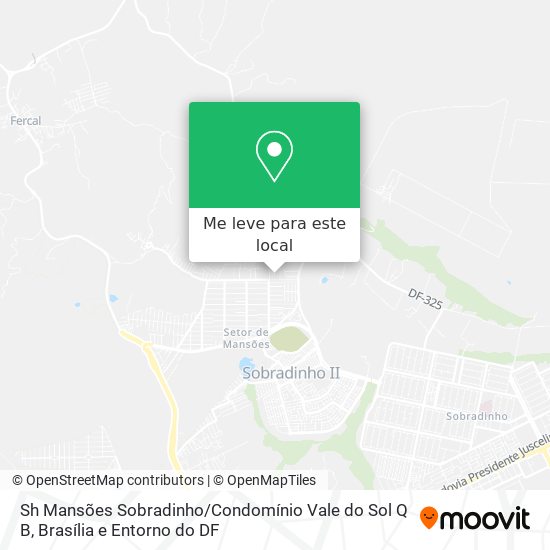 Sh Mansões Sobradinho / Condomínio Vale do Sol Q B mapa
