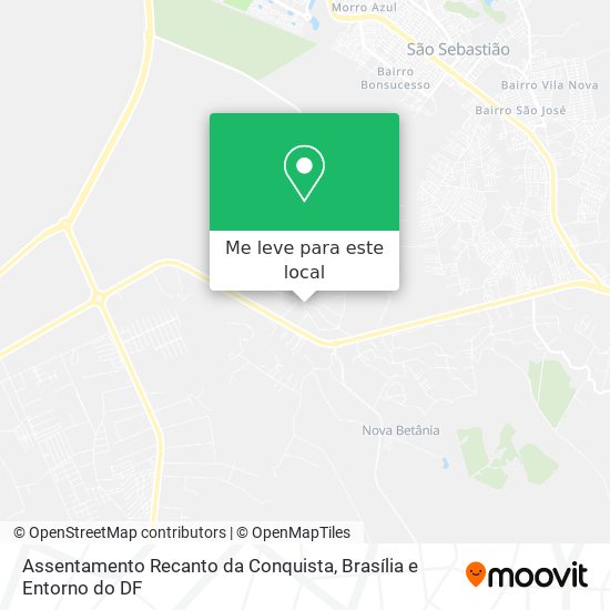 Assentamento Recanto da Conquista mapa