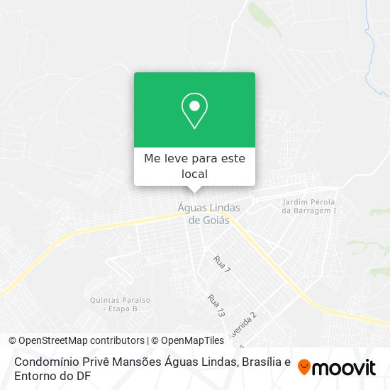 Condomínio Privê Mansões Águas Lindas mapa