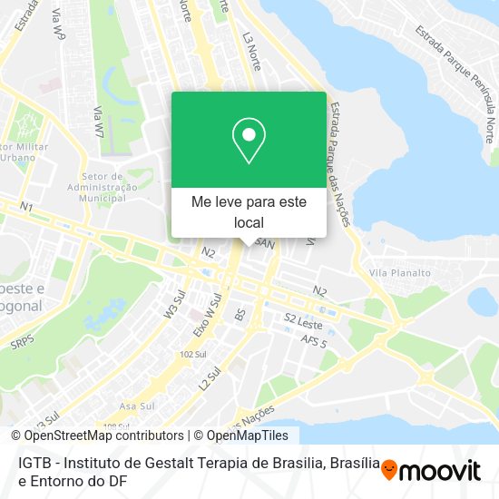 IGTB - Instituto de Gestalt Terapia de Brasilia mapa