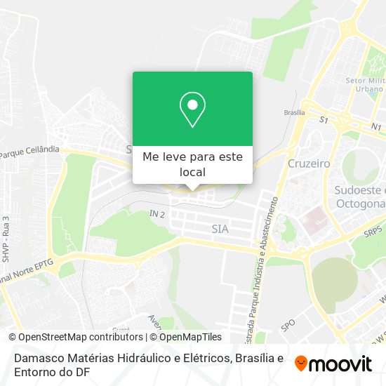 Damasco Matérias Hidráulico e Elétricos mapa