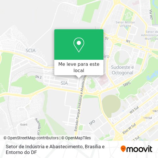 Setor de Indústria e Abastecimento mapa