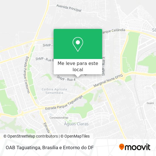 OAB Taguatinga mapa