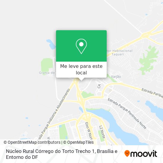 Núcleo Rural Córrego do Torto Trecho 1 mapa