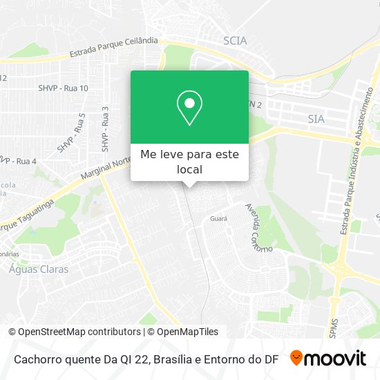Cachorro quente Da QI 22 mapa