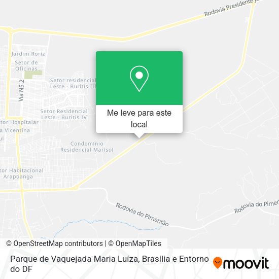 Parque de Vaquejada Maria Luíza mapa