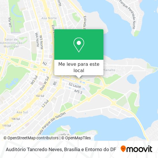 Auditório Tancredo Neves mapa