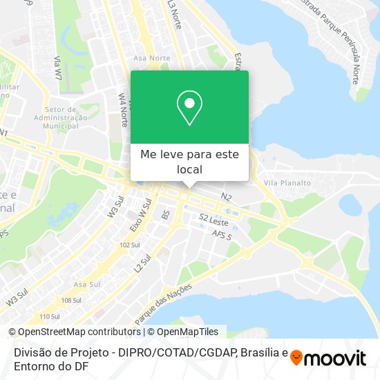 Divisão de Projeto - DIPRO / COTAD / CGDAP mapa