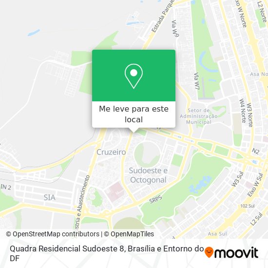 Quadra Residencial Sudoeste 8 mapa