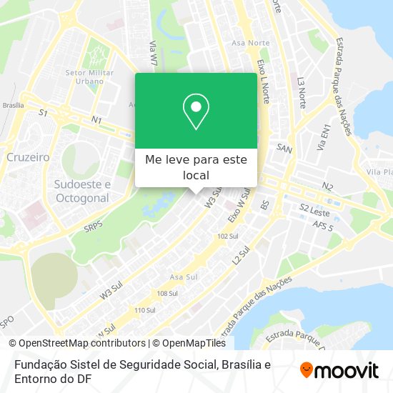 Fundação Sistel de Seguridade Social mapa