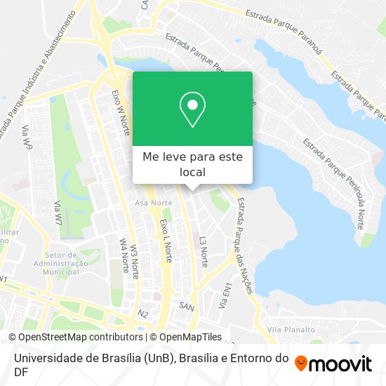Universidade de Brasília (UnB) mapa