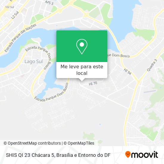SHIS QI 23 Chácara 5 mapa