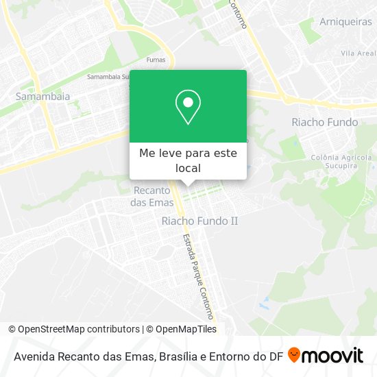 Avenida Recanto das Emas mapa