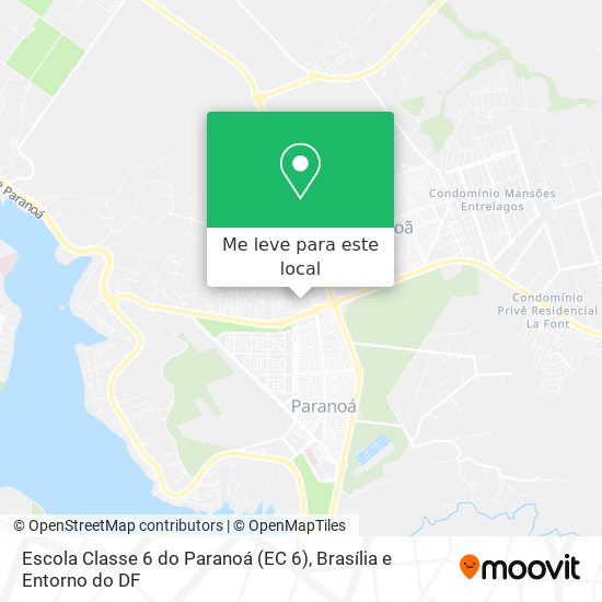 Escola Classe 6 do Paranoá (EC 6) mapa