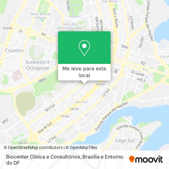 Biocenter Clínica e Consultórios mapa