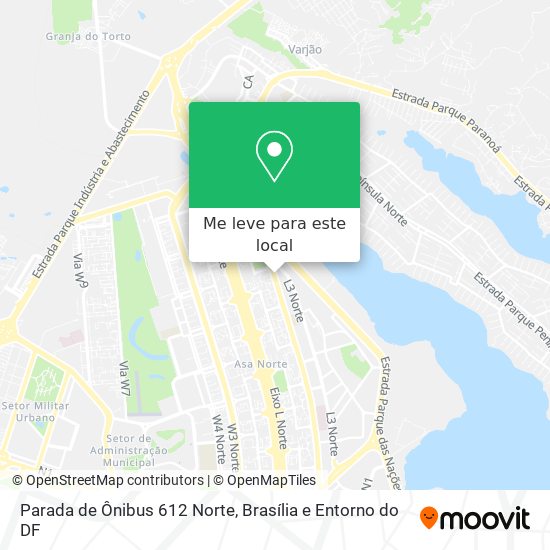 Parada de Ônibus 612 Norte mapa