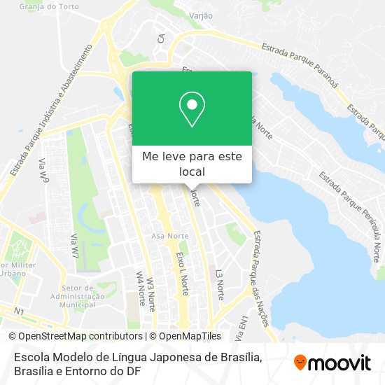 Escola Modelo de Língua Japonesa de Brasília mapa