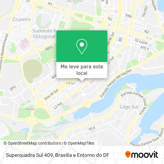 Superquadra Sul 409 mapa
