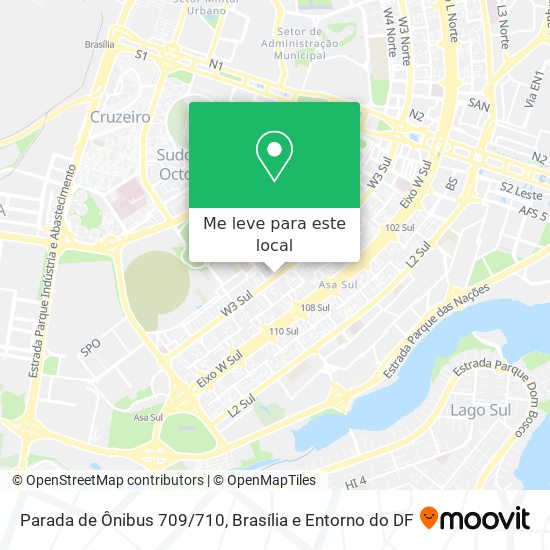 Parada de Ônibus 709/710 mapa