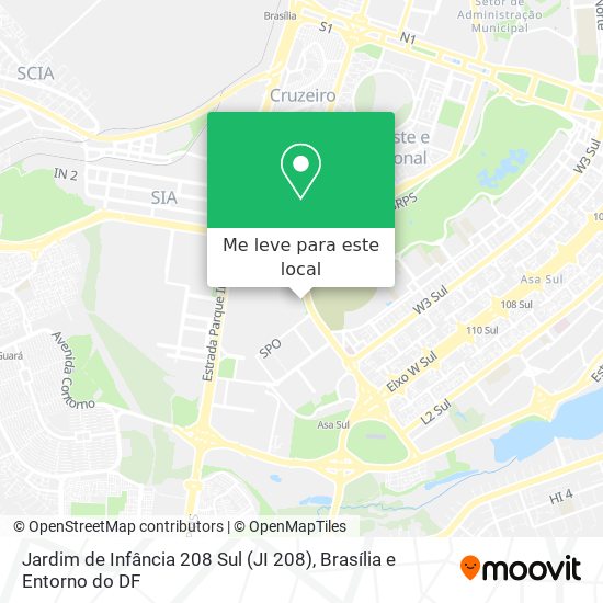 Jardim de Infância 208 Sul (JI 208) mapa