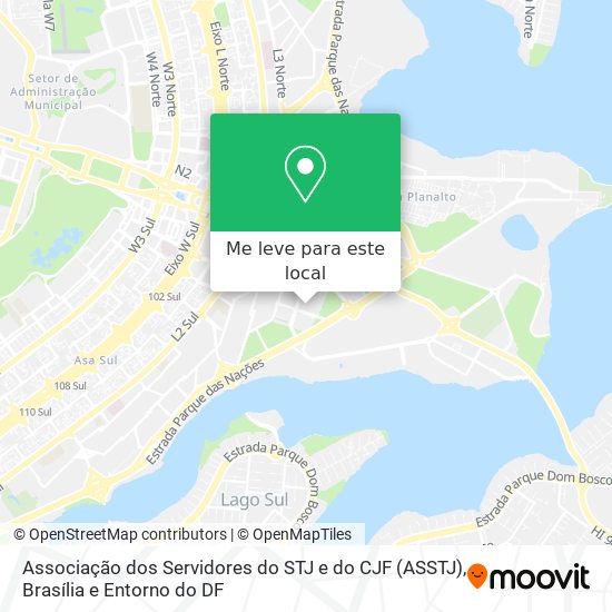 Associação dos Servidores do STJ e do CJF (ASSTJ) mapa