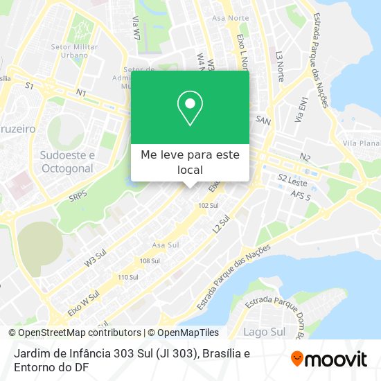 Jardim de Infância 303 Sul (JI 303) mapa