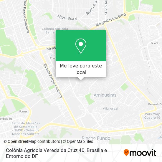 Colônia Agrícola Vereda da Cruz 40 mapa