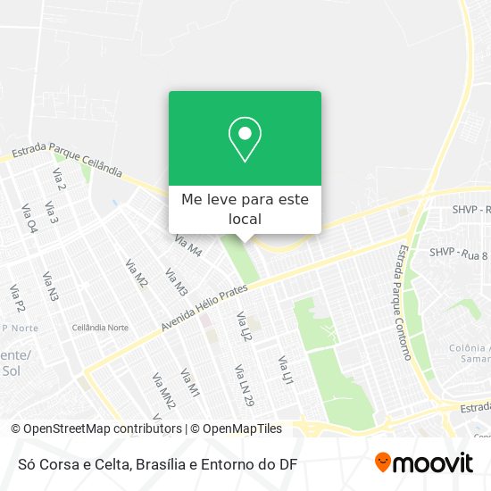 Só Corsa e Celta mapa