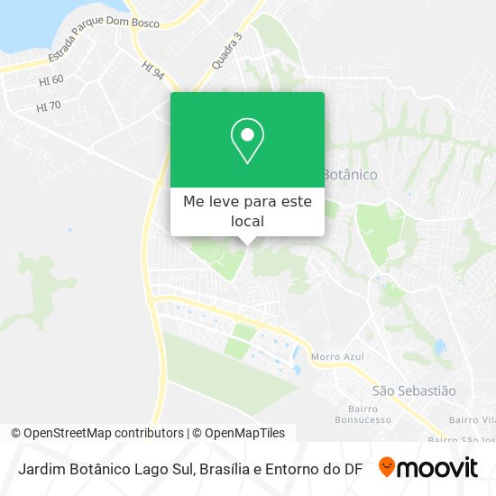 Jardim Botânico Lago Sul mapa