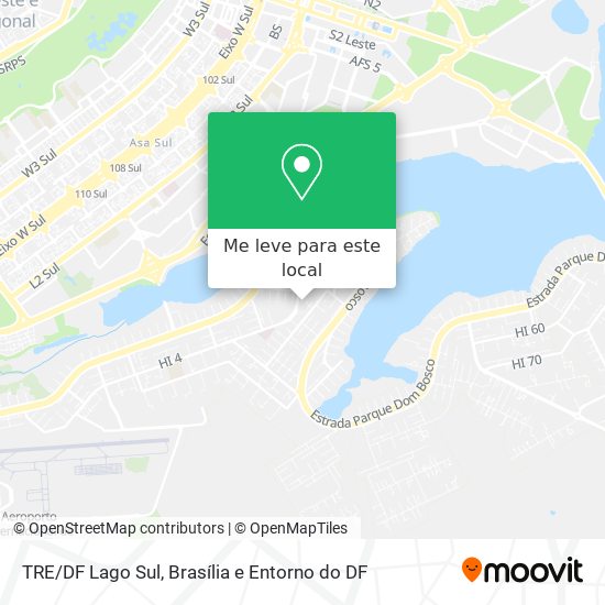 TRE/DF Lago Sul mapa