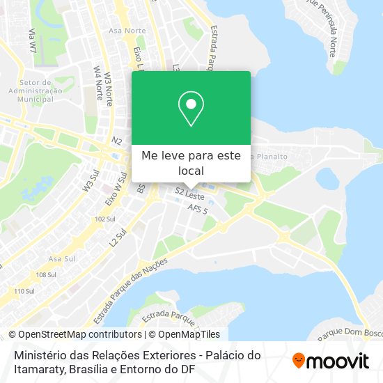 Ministério das Relações Exteriores - Palácio do Itamaraty mapa