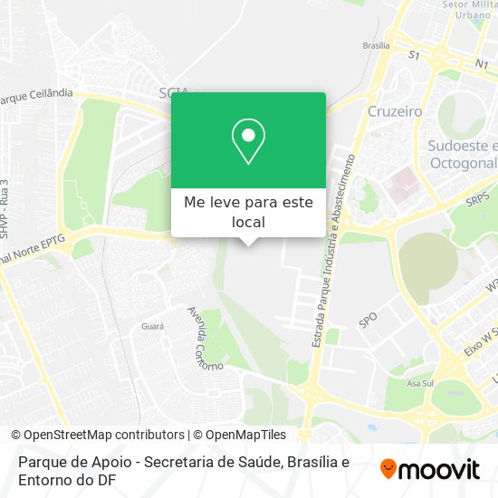 Parque de Apoio - Secretaria de Saúde mapa