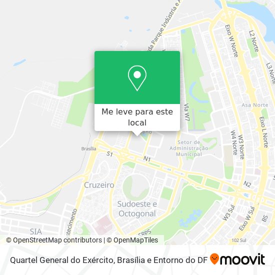 Quartel General do Exército mapa